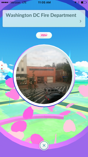 Pokemon Go Pokestop at a fire station