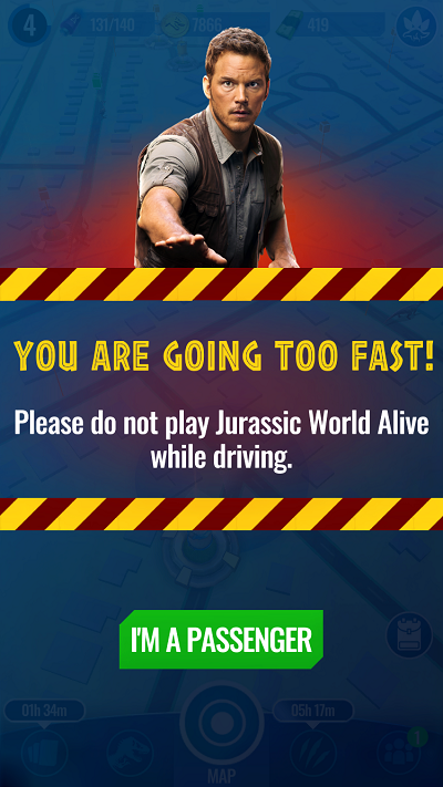 Jurassic World Alive location based game