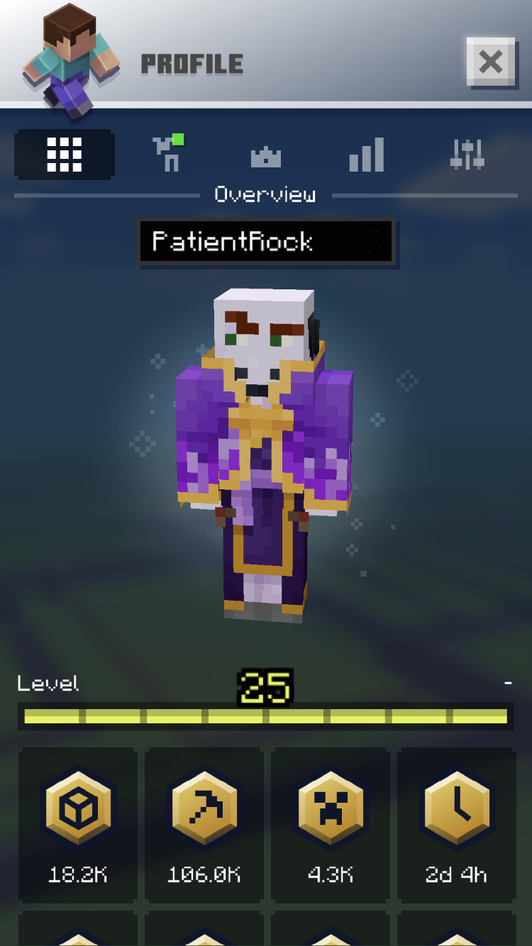My character skin in Minecraft Earth. He's very sneaky, isn't he?