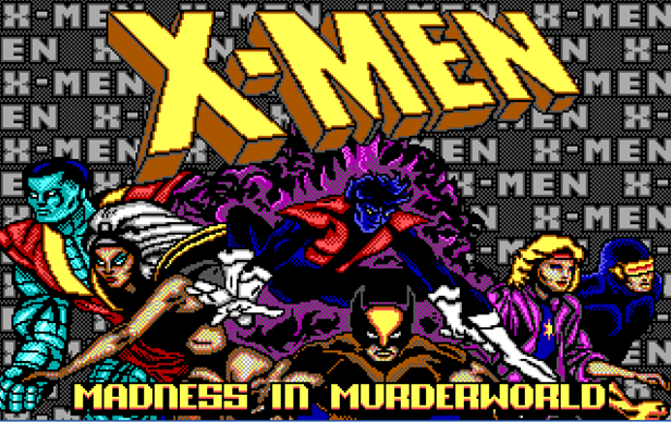 X-Men: Madness in Murderworld title screen for the video game