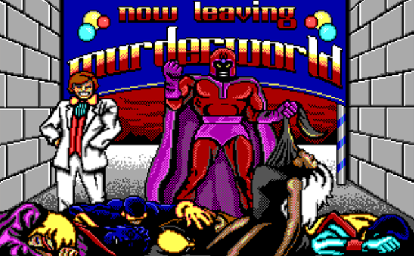 The game over screen for the video game, X-Men: Madness in Murderworld.