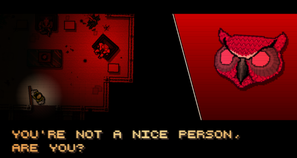 Surreal scenes in Hotline Miami