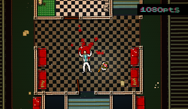 Fast paced killing in Hotline Miami