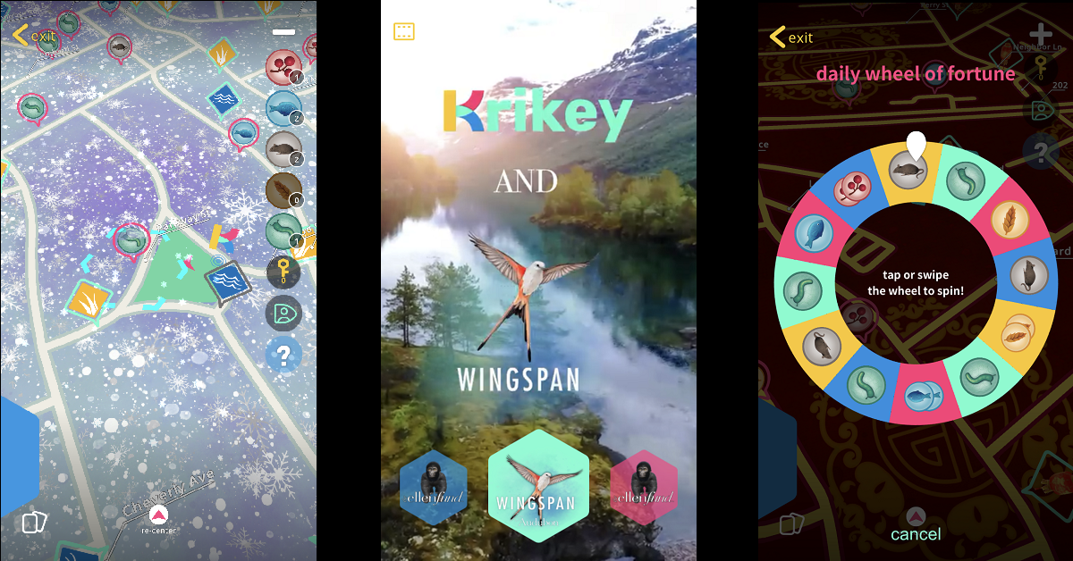 Krikey/Wingspan augmented reality app